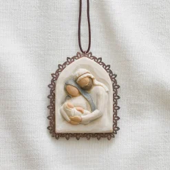Holy Family Metal-Edged Ornament